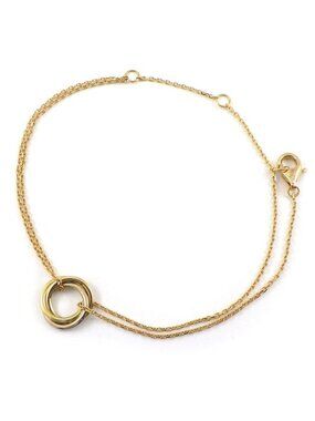 Cartier Bracelet Trinity Circle Double Chain Three Colors 18k Pink Gold 18k